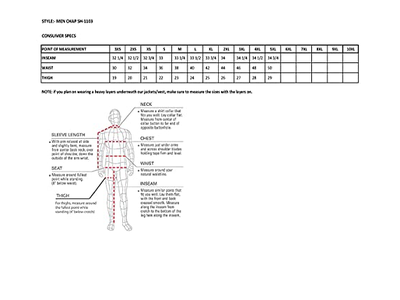 Chaps for Men's Black Leather Slash Pocket