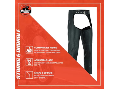 Daniel Smart Motorcycle Leather Chaps All Season