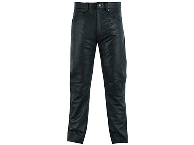 Dream Apparel Mens Motorcycle Black Leather Pants