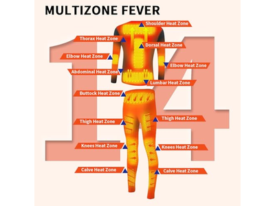 Electric Heated Underwear Set Fleece Lined Thermal 