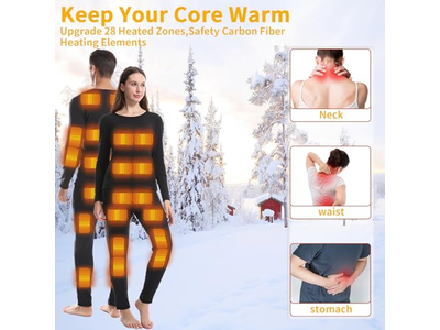 Heated Thermals Underwear Set for Men Women 28