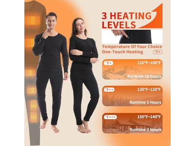 Heated Thermals Underwear Set for Men Women 28