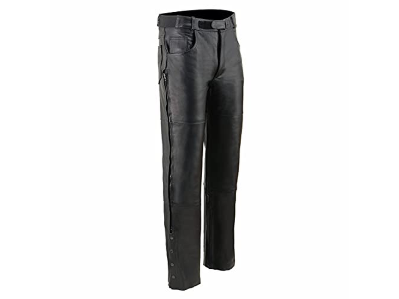 Leather Men's Premium Classic Casual Leather Motorcycle Riding Pants