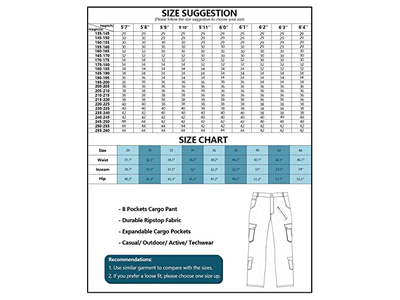 Men's Fleece Lined Hiking Pants Outdoor Cargo Pants