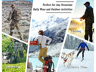 Men's Fleece Lined Hiking Pants Outdoor Cargo Pants