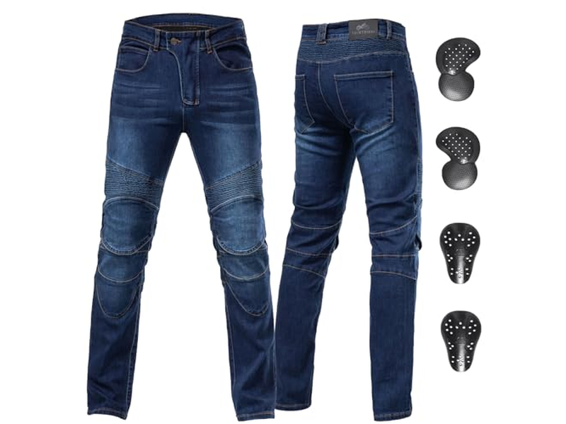 Men's Protective Motorcycle Jeans with CE Armor