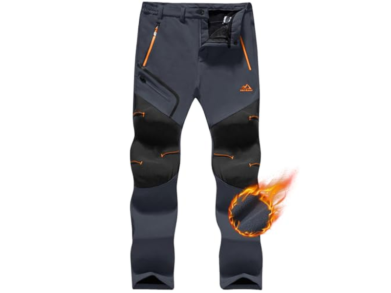 Men's Snow Ski Pants Fleece Lined Winter Hiking Pants