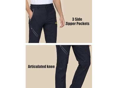 Men's Winter Pants Snow Pants Fleece Lined Water