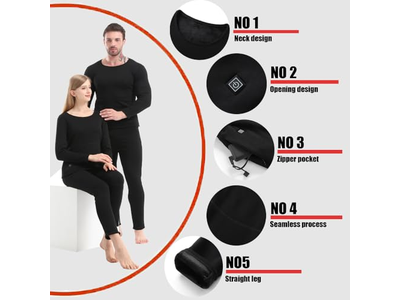 Men Women Heated Thermal Underwear Set