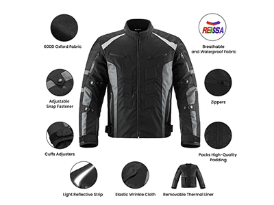 Motorcycle Jacket with CE Armor for Men Enduro Touring 