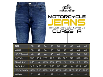 Motorcycle Jeans for Men Lined with Kevlar CE Class A