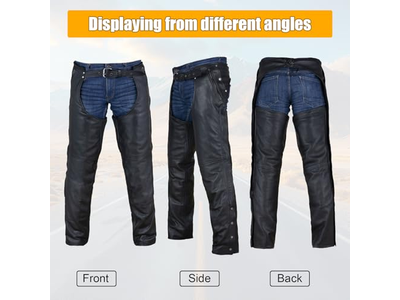 Motorcycle Leather Chaps for Men