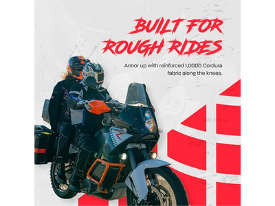 Sport Motorcycle Pants for Men with Water Resistant Cordura Textile Fabric