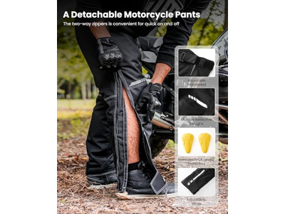 Winter Detachable Motorcycle Riding Pants for Men