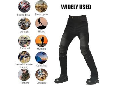 Winter Motorcycle Pants Plus Velvet Motorbike Jeans 