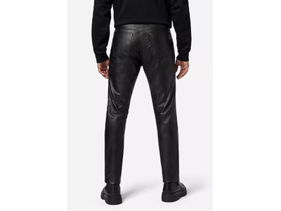Pants for Men Black Classic Wear Leather