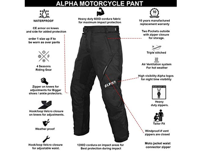 All Season Motorcycle Pants Men Motocross Offroad Overpants
