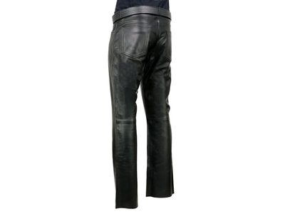 Classic Fit 5 Pocket Leather Pants for Men