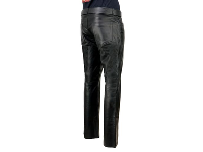 Classic Fit 5 Pocket Leather Pants for Men