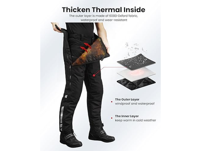 Detachable Winter Motorcycle Riding Pants Men