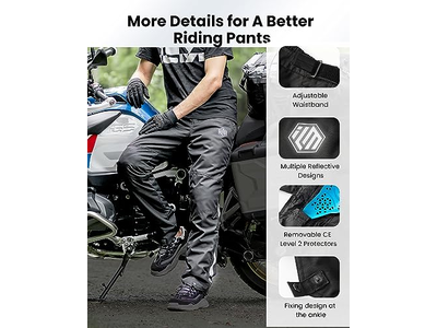 Detachable Winter Motorcycle Riding Pants Men