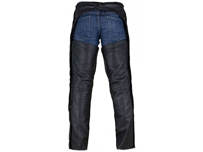 Dream Apparel Black Motorcycle Leather Chaps