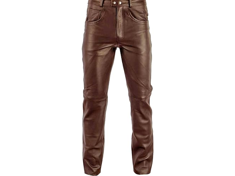 Genuine Cowhide Biker Bomber Cowboy Leather Pants