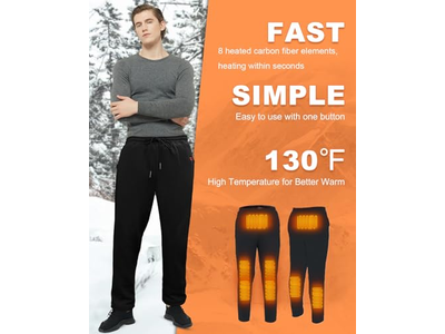 Heated Pants for Men Women, 8 Heated Zones