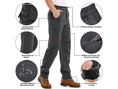 Kidden Mens Waterproof Hiking Pants