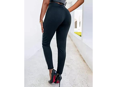 Leather Mid Waisted Tummy Control Motorcycle Leggings