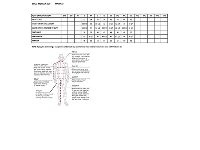 Leather MPM9510 Men's Black Water-Resistant Motorcycle Rain Suit