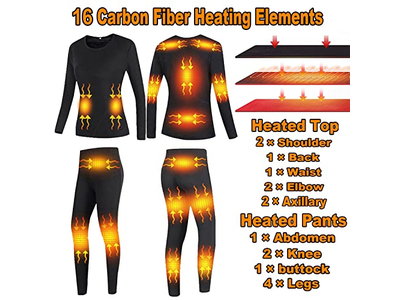 Men's Heated Thermal Underwear Set
