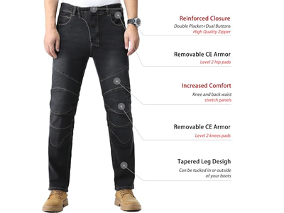 Men's Motorcycle Pants Motocross Riding Jeans