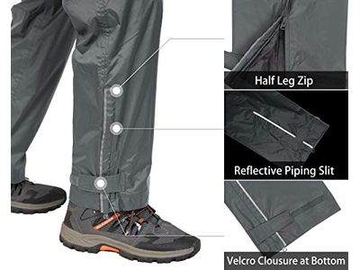 Men's Rain Pants, Waterproof Rain Over Pants