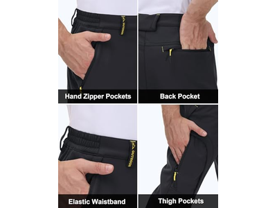 Men's Winter Pants 5 Zip Pockets Snow