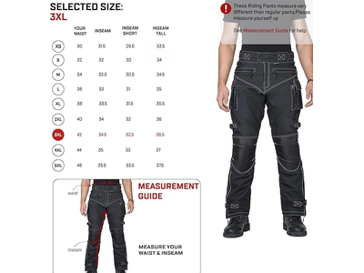 Mens Waterproof Armored Motorcycle Riding