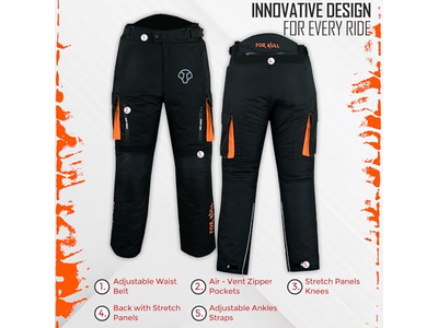 Motorcycle Pants Water Resistant Cordura Textile Fabric for Enduro Motocross Motorbike Riding Armor Pants