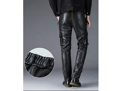 Motorcycle Workwear PU Faux Leather Cargo Pants
