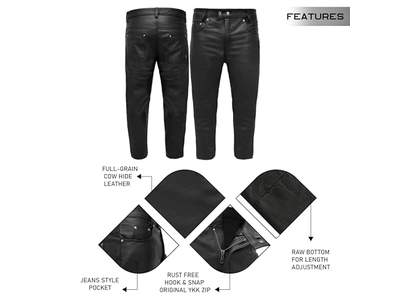 Touch&Torn Leather Pants Motorcycle Pants